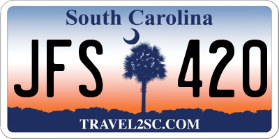 SC license plate JFS420