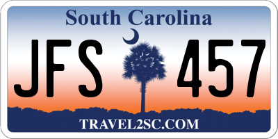 SC license plate JFS457