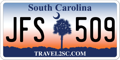 SC license plate JFS509