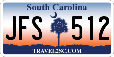 SC license plate JFS512