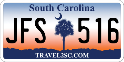 SC license plate JFS516