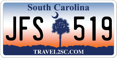 SC license plate JFS519