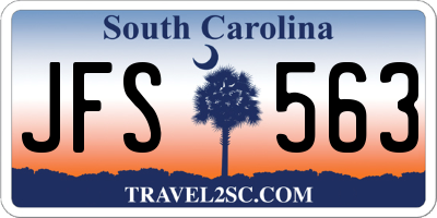 SC license plate JFS563