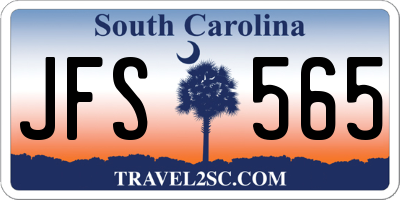 SC license plate JFS565