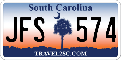 SC license plate JFS574