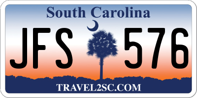 SC license plate JFS576