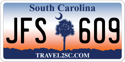 SC license plate JFS609