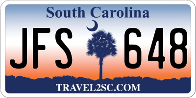 SC license plate JFS648