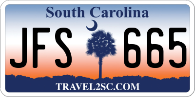 SC license plate JFS665