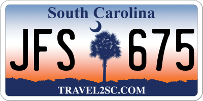 SC license plate JFS675