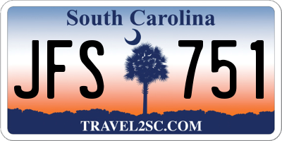 SC license plate JFS751