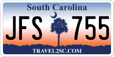 SC license plate JFS755