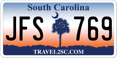SC license plate JFS769