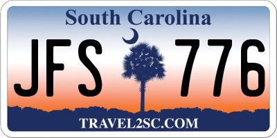 SC license plate JFS776