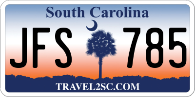 SC license plate JFS785