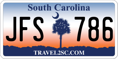 SC license plate JFS786