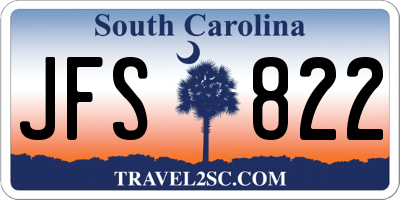 SC license plate JFS822