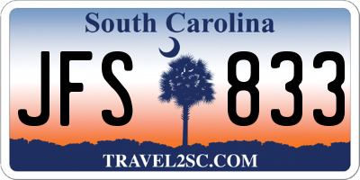 SC license plate JFS833