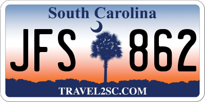 SC license plate JFS862