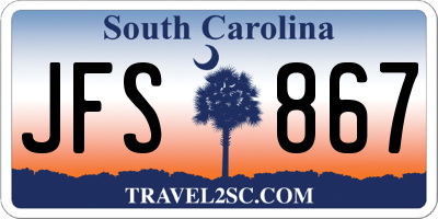 SC license plate JFS867