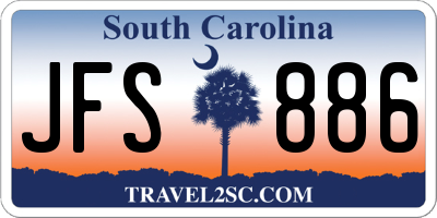 SC license plate JFS886