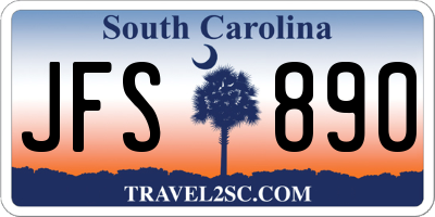 SC license plate JFS890