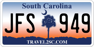 SC license plate JFS949