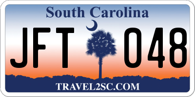 SC license plate JFT048