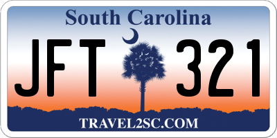 SC license plate JFT321