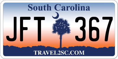 SC license plate JFT367