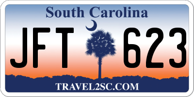 SC license plate JFT623