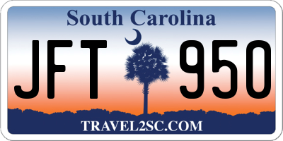 SC license plate JFT950
