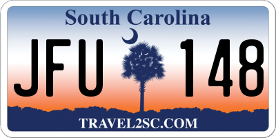 SC license plate JFU148
