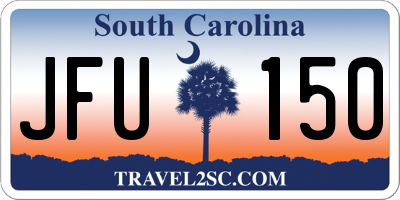 SC license plate JFU150