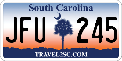 SC license plate JFU245