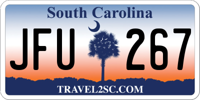 SC license plate JFU267