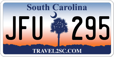 SC license plate JFU295