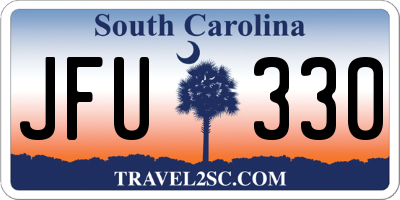 SC license plate JFU330