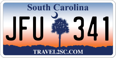 SC license plate JFU341