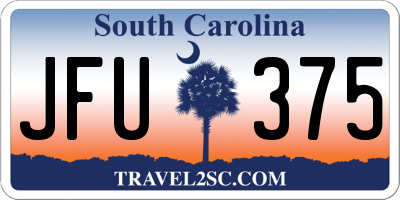 SC license plate JFU375