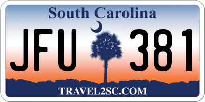 SC license plate JFU381