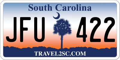 SC license plate JFU422