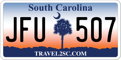 SC license plate JFU507