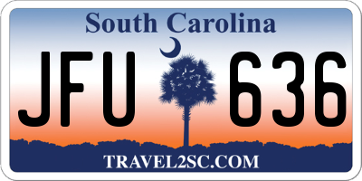 SC license plate JFU636