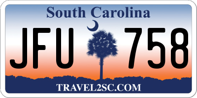 SC license plate JFU758
