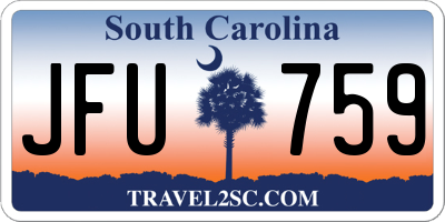 SC license plate JFU759