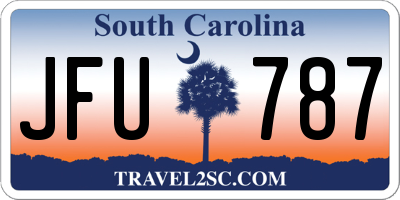 SC license plate JFU787