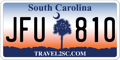 SC license plate JFU810