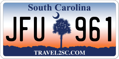 SC license plate JFU961