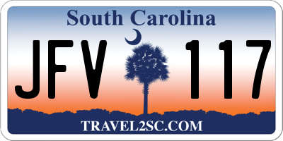 SC license plate JFV117